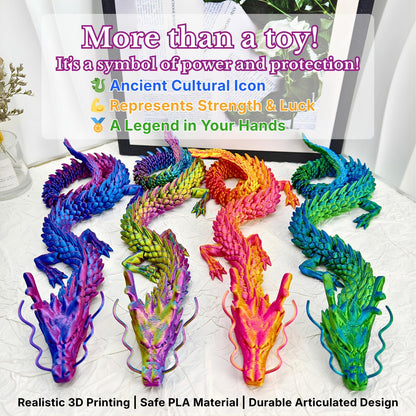 4-Pack 23.6" Articulated Chinese Dragons – Elemental Dragons (4 Pcs)