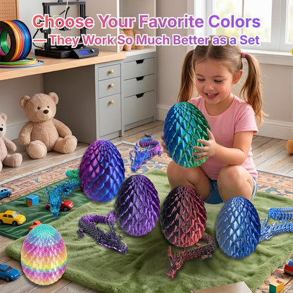 23.6" Chinese Dragon & Egg – Blue Green