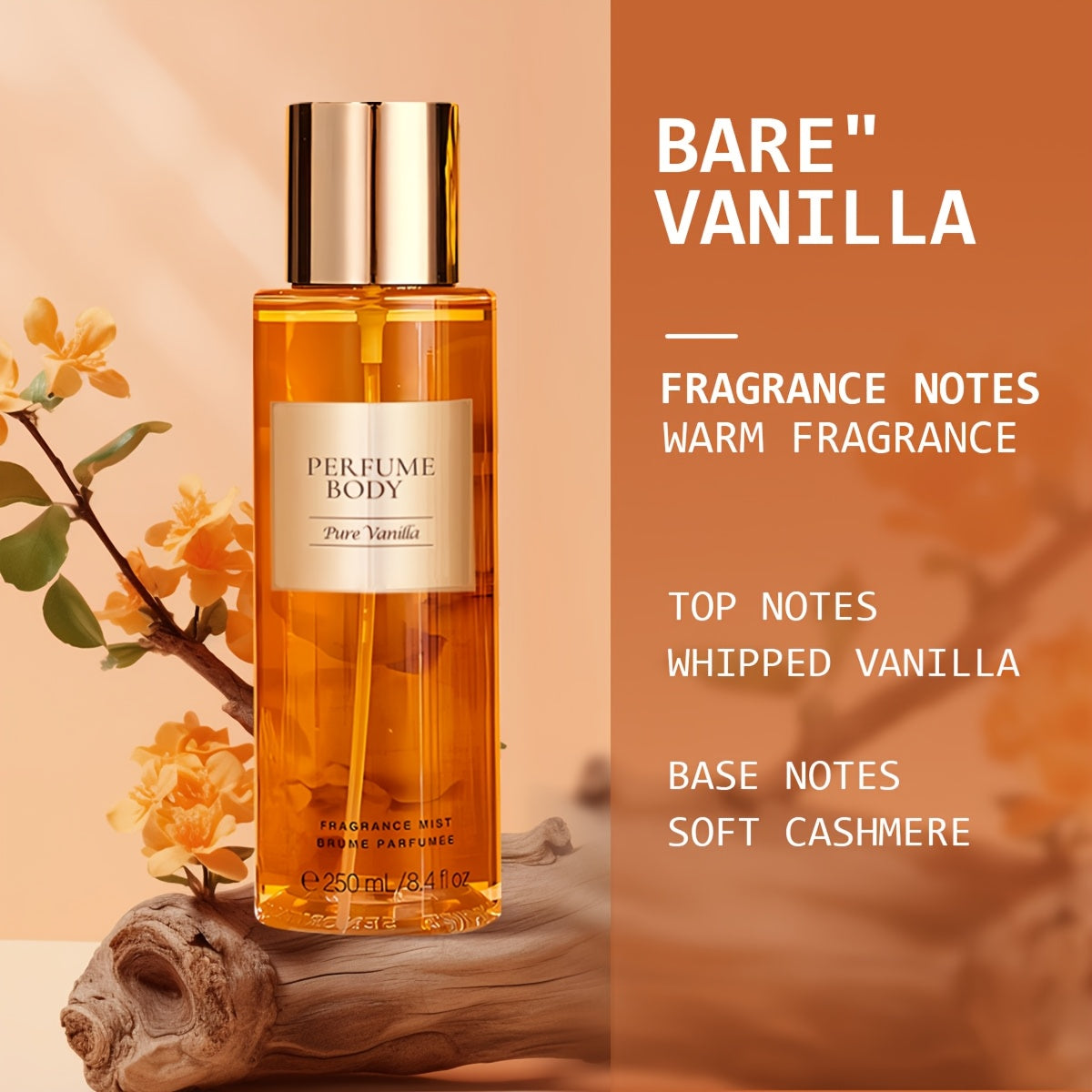 8.45oz Perfume Long-lasting Light Fragrance Flower Fruit Body Spray Perfume Leaves Fresh And Natural Petals--Give Her The Best Valentine'S Day Gift