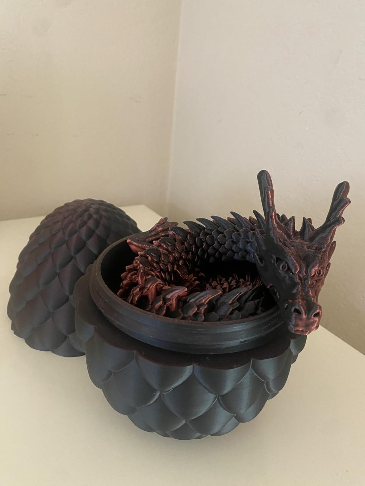 35.4" Articulated Chinese Dragon – Black Red